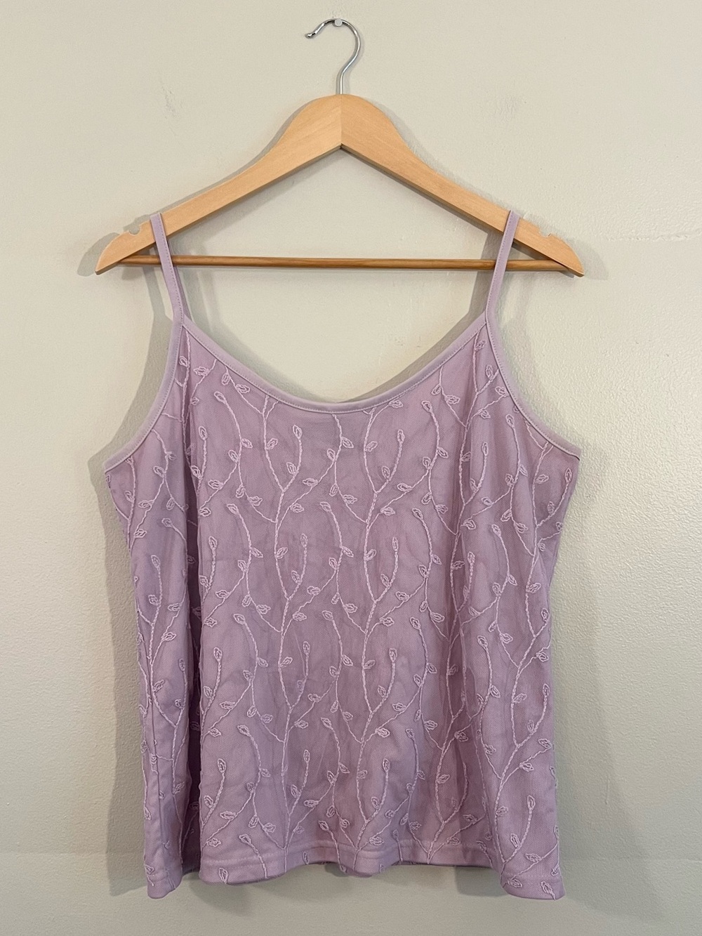 Y2K Lane Bryant purple floral embroidered cami top 2000’s pastel fairy girly
